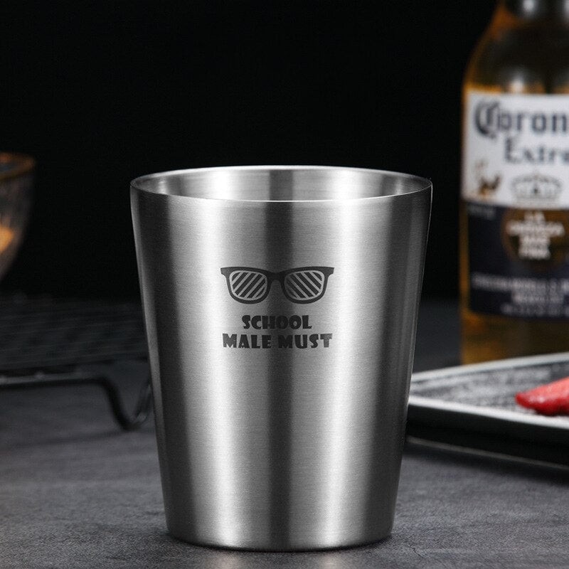 Stainless Steel Beer Cocktail Coffee Mug Double wall Double Bottom