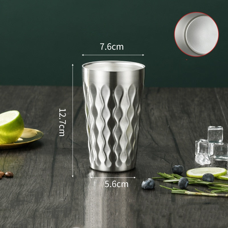 Stainless Steel Beer Cocktail Coffee Mug Double Wall Double Bottom